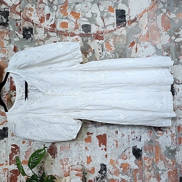 The Great. The Pathway Dress white & Broderie Anglaise Cotton Shorts off-white - Picture 6 of 15
